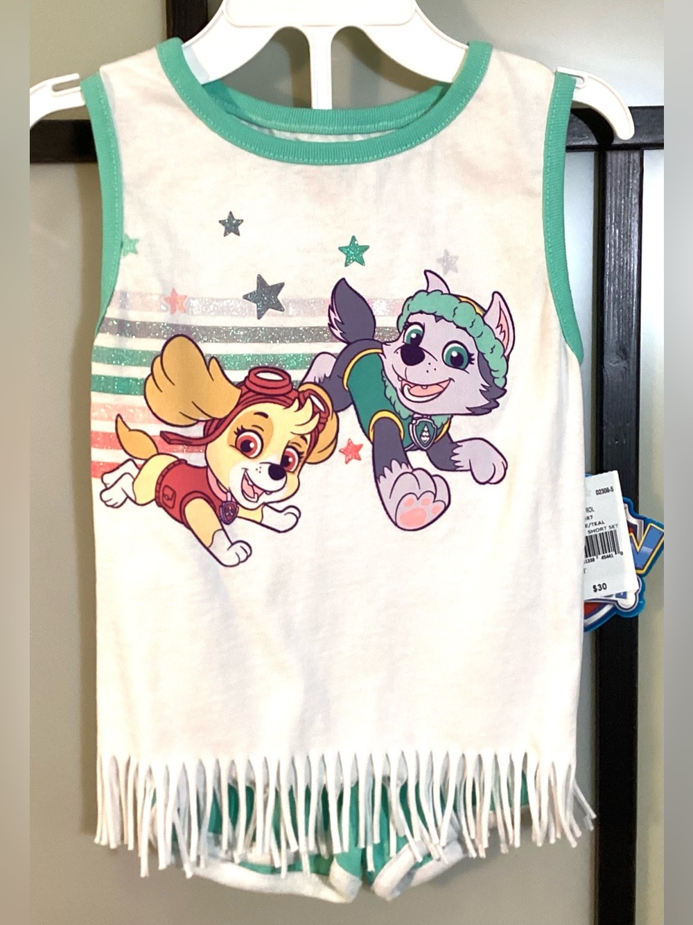 NEW Paw Patrol summer shiny set. Girls size 3T